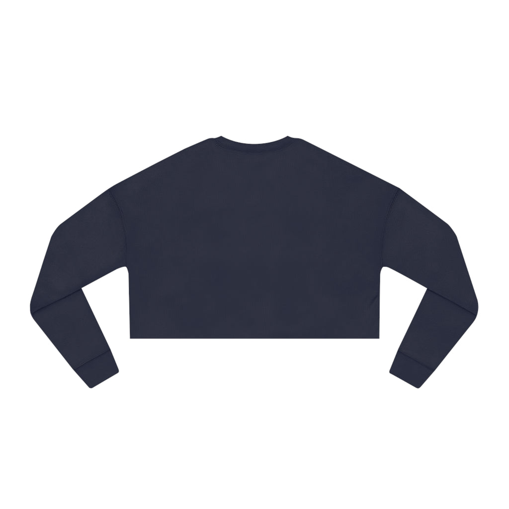 Women's Cropped Sweatshirt - Distressed White Logo