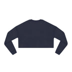 Women's Cropped Sweatshirt - Distressed White Logo