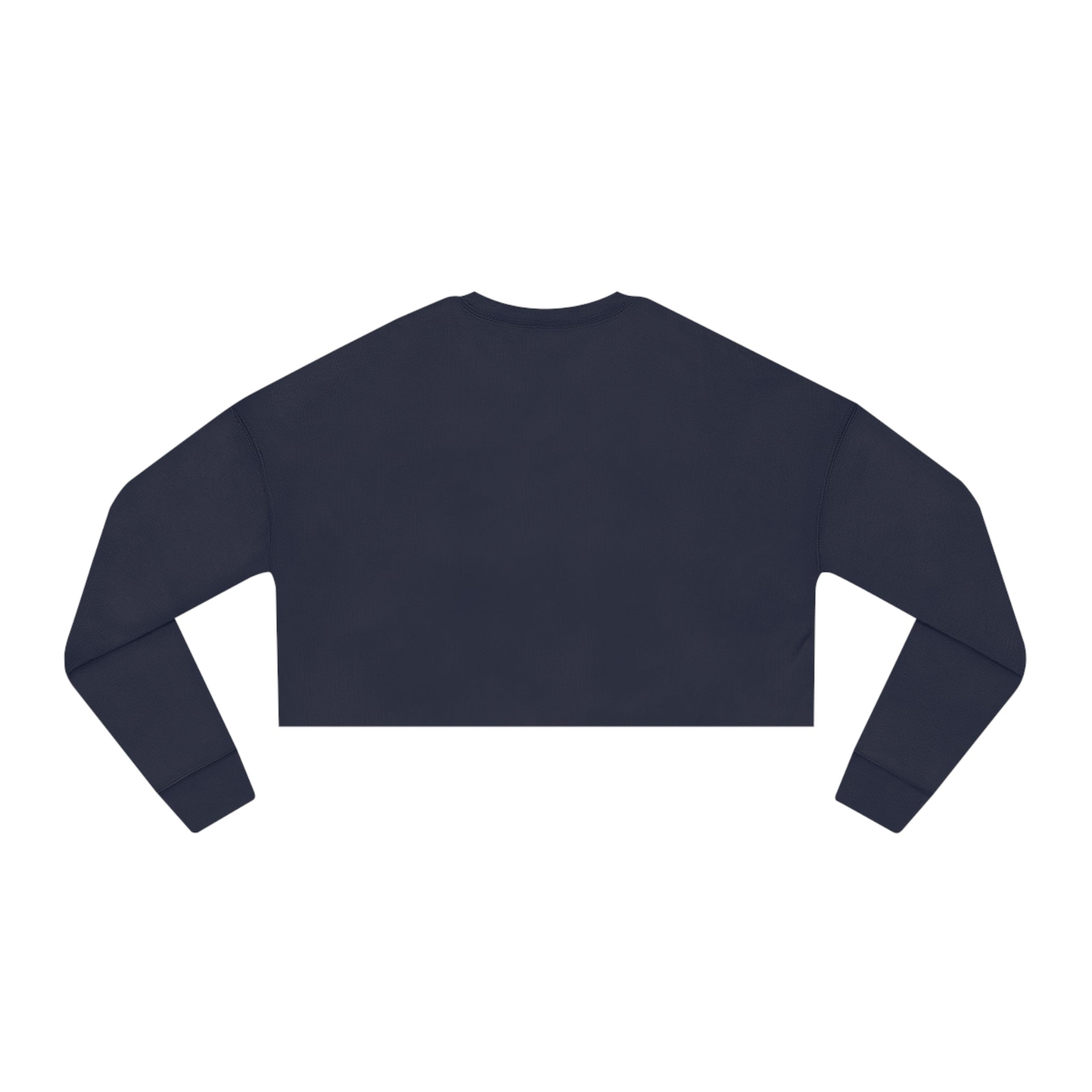 Women's Cropped Sweatshirt - Distressed White Logo