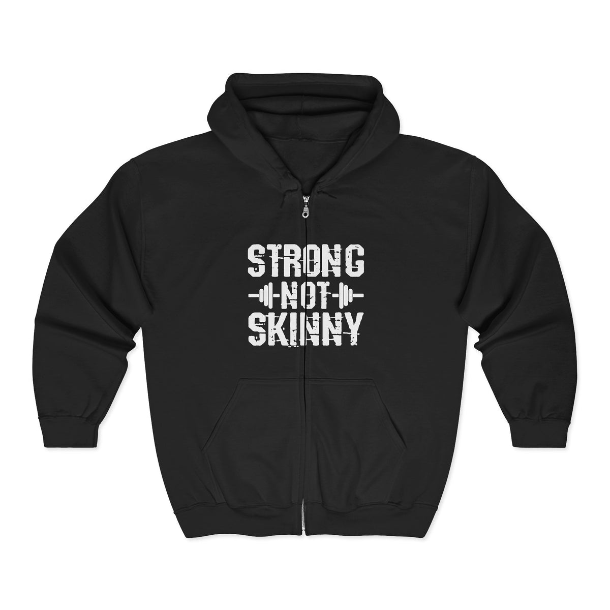 Strong Not Skinny - Unisex Heavy Blend™ Full Zip Hooded Sweatshirt – Front Logo