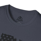 USA Barbell  - Unisex Softstyle T-Shirt - Black Logo - Plain Back