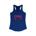 Strong Not Skinny – Women’s Racerback Tank | Distressed Color Logo