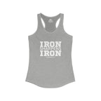 Iron Sharpens Iron – Women’s Racerback Tank | White Front, Plain Back