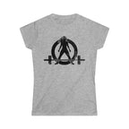 Good Girls Tone, Bad Girls Deadlift - Distressed Dark Logo - Women's Softstyle Tee