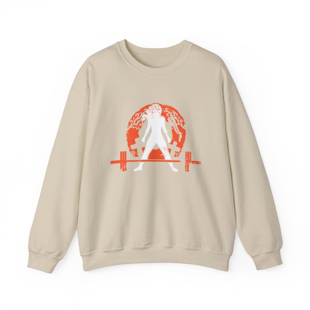 Halloween Graveyard - Unisex Heavy Blend™ Crewneck Sweatshirt - White Logo on Front