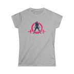 Strong Not Skinny - Women's Softstyle Tee - Distressed Color Logo Front & Back