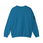 She is STRONG - Unisex Heavy Blend™ Crewneck Sweatshirt - Front Black Logo - Plain Back