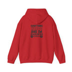 Everything Hurts & I'm Hungry  - Unisex Heavy Blend Hooded Sweatshirt  - Black Print Front and Back