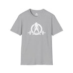 Cardio?  Lift Weights Faster - Unisex Softstyle T-Shirt - White Logo Front & Back