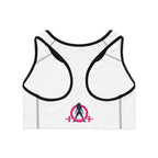 WWLW Sports Bra (AOP) - Classic Logo - White