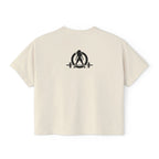 Strong Not Skinny - Women's Boxy Tee - Black Logo Front & Back