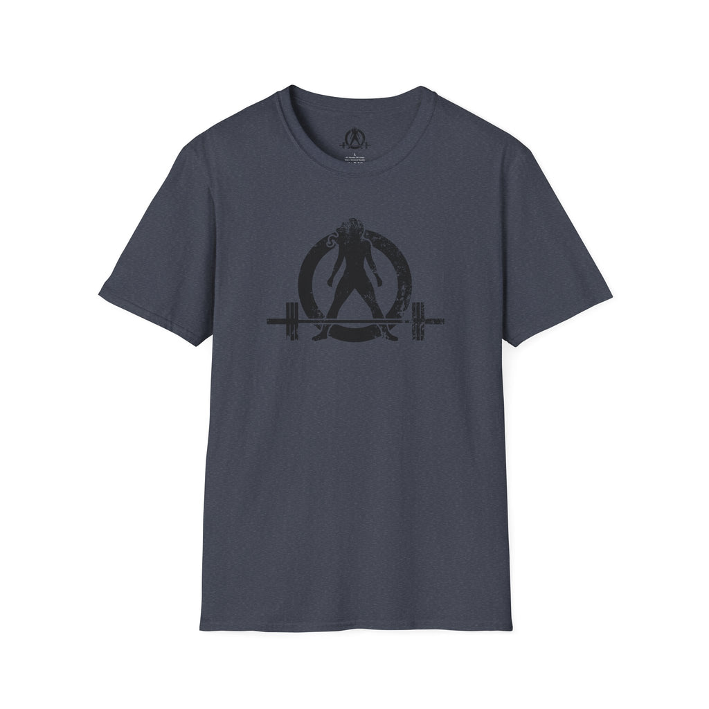 Unisex Softstyle T-Shirt - Black Distressed Logo - Plain Back (BEST SELLER)