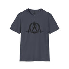 Unisex Softstyle T-Shirt - Black Distressed Logo - Plain Back (BEST SELLER)