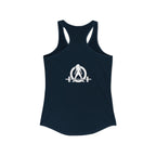 I Could Squat You - Women's Ideal Racerback Tank - White Logo Front & Back