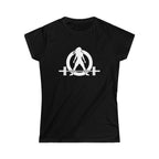 Iron Sharpens Iron - Women's Softstyle Tee - White Logo Print on Front & Back