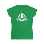 Iron Sharpens Iron - Women's Softstyle Tee - White Logo Print on Front & Back