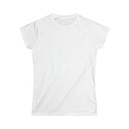 Iron Sharpens Iron - Women's Softstyle Tee - White Logo Print on Front & Back