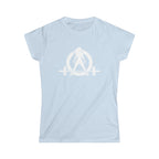 Iron Sharpens Iron - Women's Softstyle Tee - White Logo Print on Front & Back