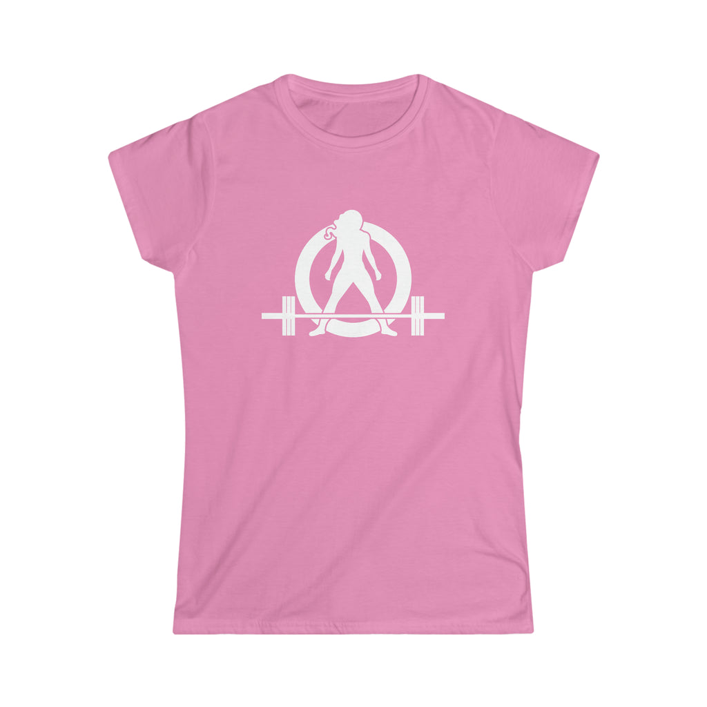 Iron Sharpens Iron - Women's Softstyle Tee - White Logo Print on Front & Back