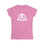 Iron Sharpens Iron - Women's Softstyle Tee - White Logo Print on Front & Back