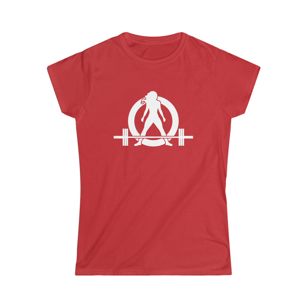 Iron Sharpens Iron - Women's Softstyle Tee - White Logo Print on Front & Back
