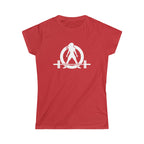 Iron Sharpens Iron - Women's Softstyle Tee - White Logo Print on Front & Back