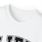 Lift Like A Girl - Unisex Ultra Cotton Tee - Front Black Logo - Plain Back