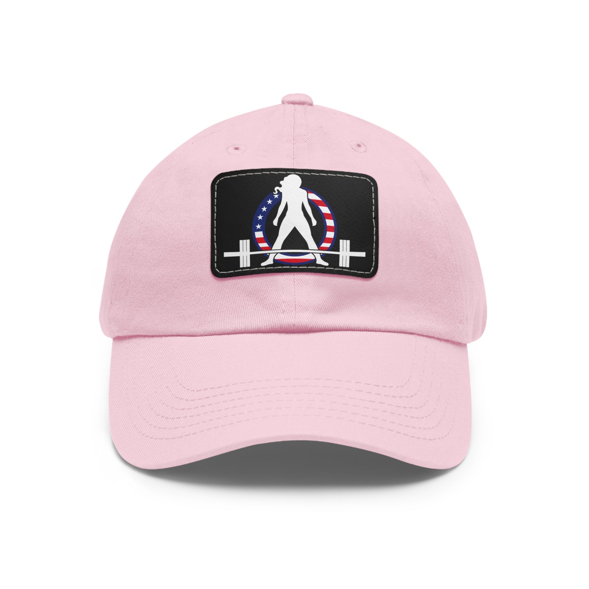Dad Hat with Leather Patch (Rectangle) - USA Dark Logo