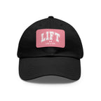 Lift Like A Girl Leather Patch Hat - White Font