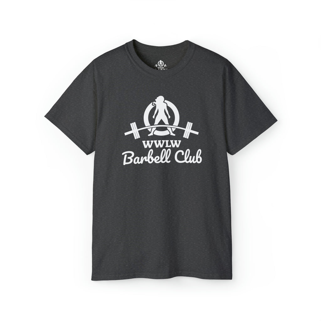Barbell Club White Classic Logo - Unisex Ultra Cotton Tee