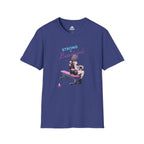 Strong Is Beautiful - Comic - Unisex Softstyle T-Shirt - White Print on Front Plain Back