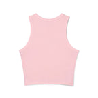 Women's Micro Rib Racer Tank Top - Classic Logo Inverted