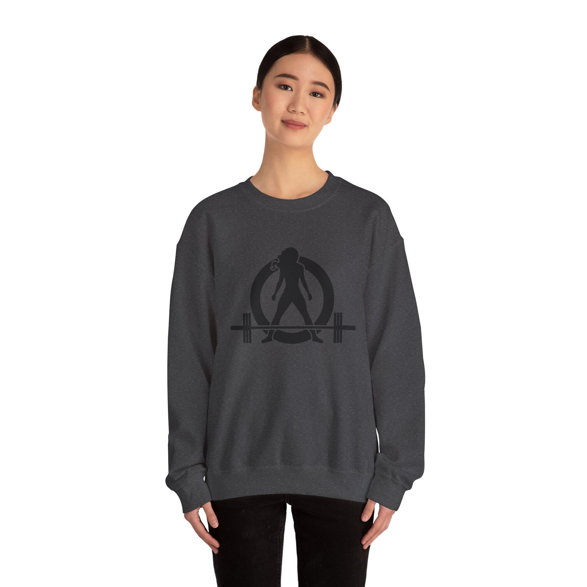 Iron Sharpens Iron - Unisex Heavy Blend™ Crewneck Sweatshirt - Front Black Logo - Front & Back Print