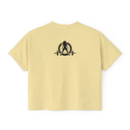 Strong Not Skinny - Women's Boxy Tee - Black Logo Front & Back