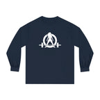 25 + 25 = 70 - Unisex Classic Long Sleeve T-Shirt - White Print on Front & Back