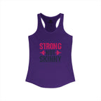 Strong Not Skinny – Women’s Racerback Tank | Distressed Color Logo
