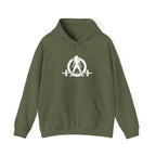 I Could Squat You - Classic Logo White - Unisex Heavy Blend Hooded Sweatshirt Print on Front & Back