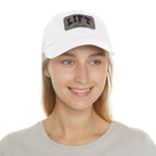 Lift Like A Girl - Dad Hat with Leather Patch (Rectangle) - Black Font