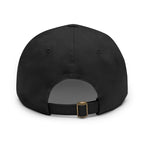 Coffee & Barbells - Dad Hat with Leather Patch (Rectangle) - White Font