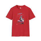 Strong Is Beautiful - Comic - Unisex Softstyle T-Shirt - White Print on Front Plain Back