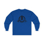 Lift Heavy Run Fast - Ultra Cotton Long Sleeve Tee - Black Logo Front & Back