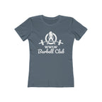 Barbell Club - Women's The Boyfriend Tee - White Logo