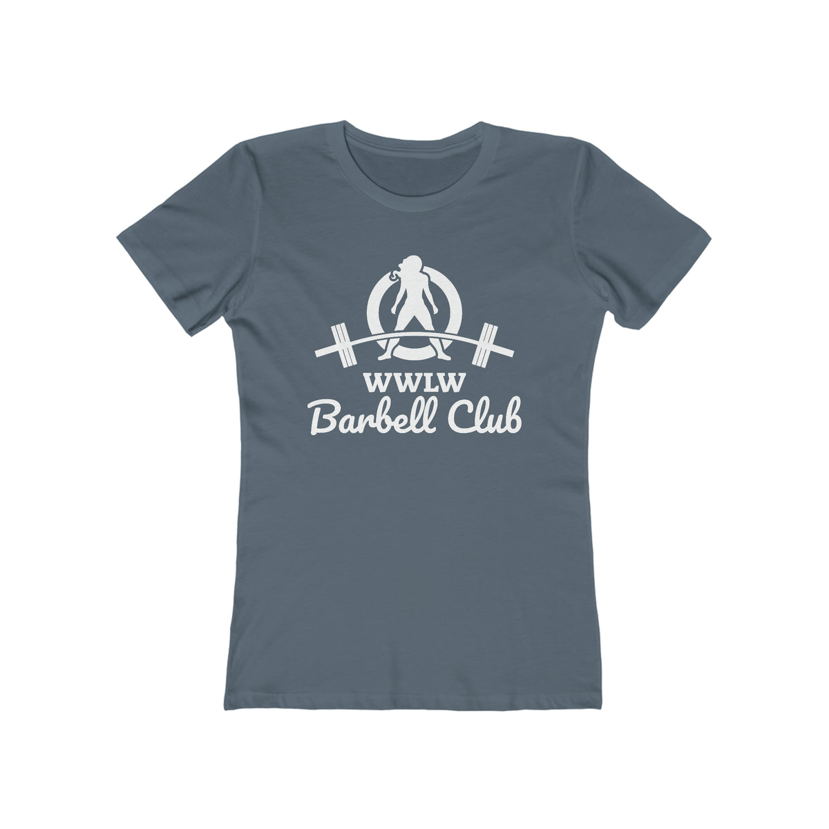 Barbell Club - Women's The Boyfriend Tee - White Logo