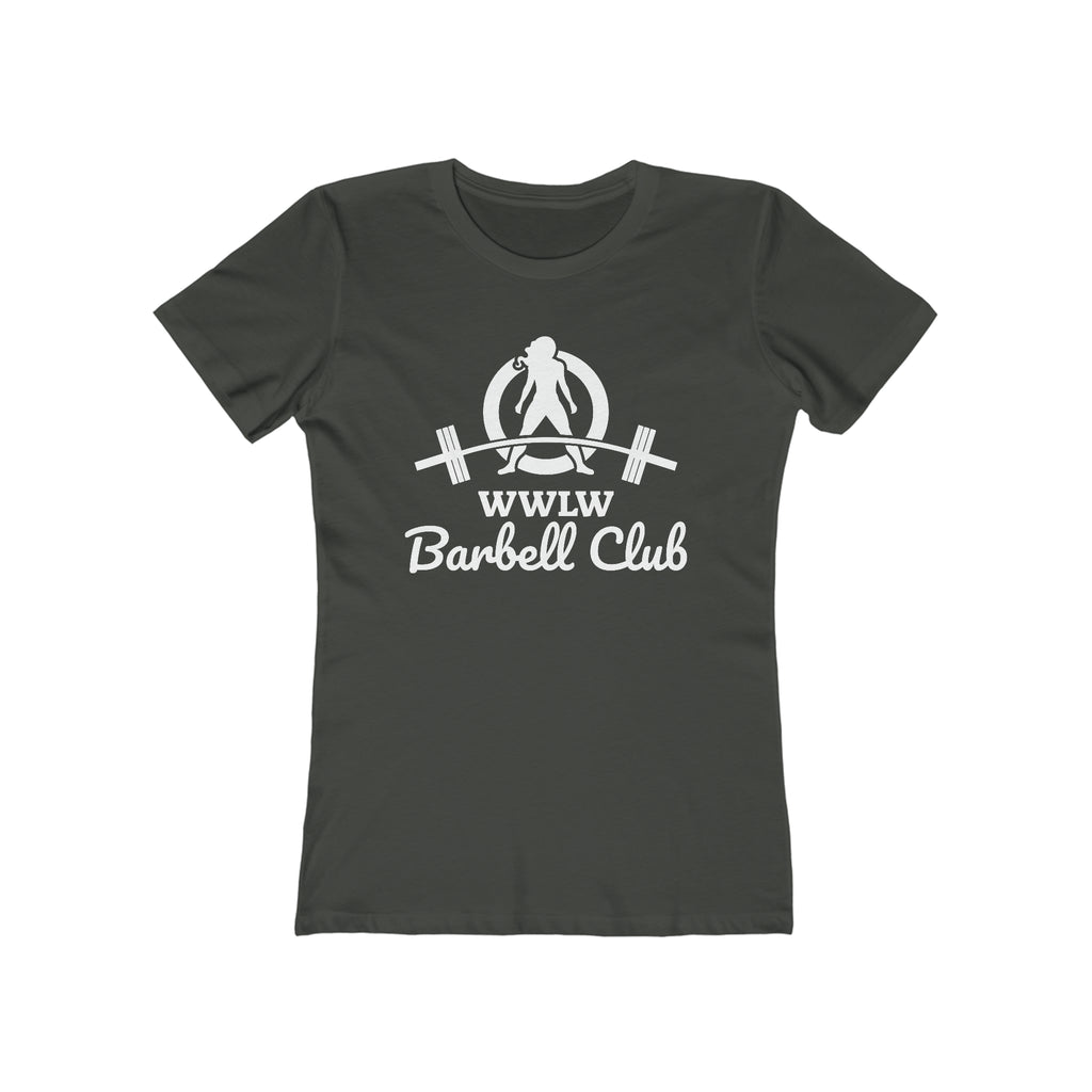 Barbell Club - Women's The Boyfriend Tee - White Logo