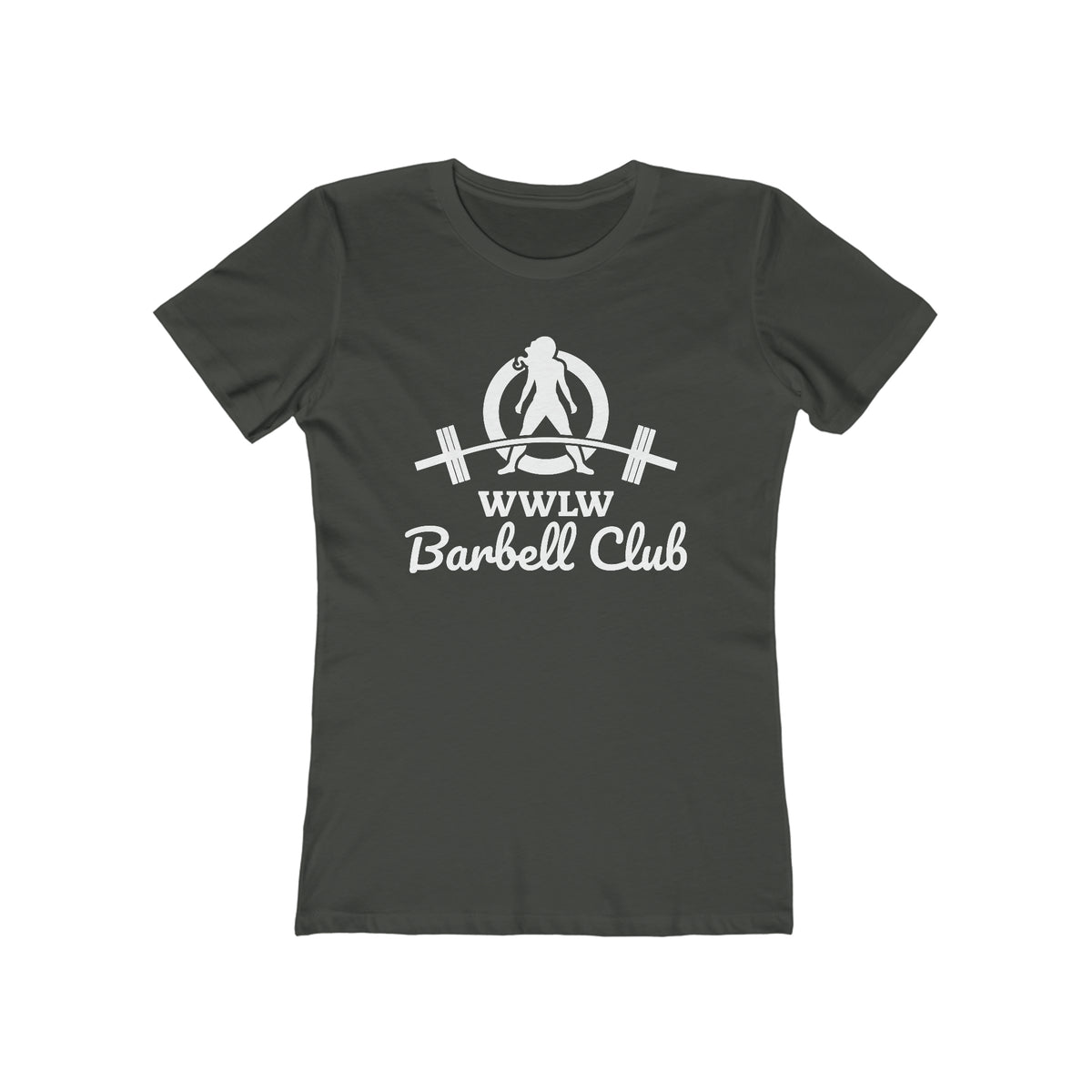 Barbell Club - Women's The Boyfriend Tee - White Logo