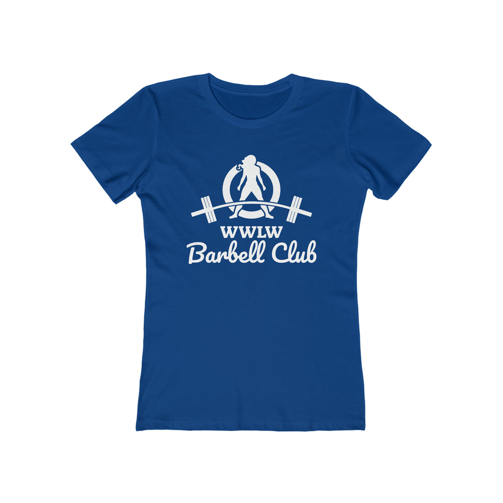Barbell Club - Women's The Boyfriend Tee - White Logo