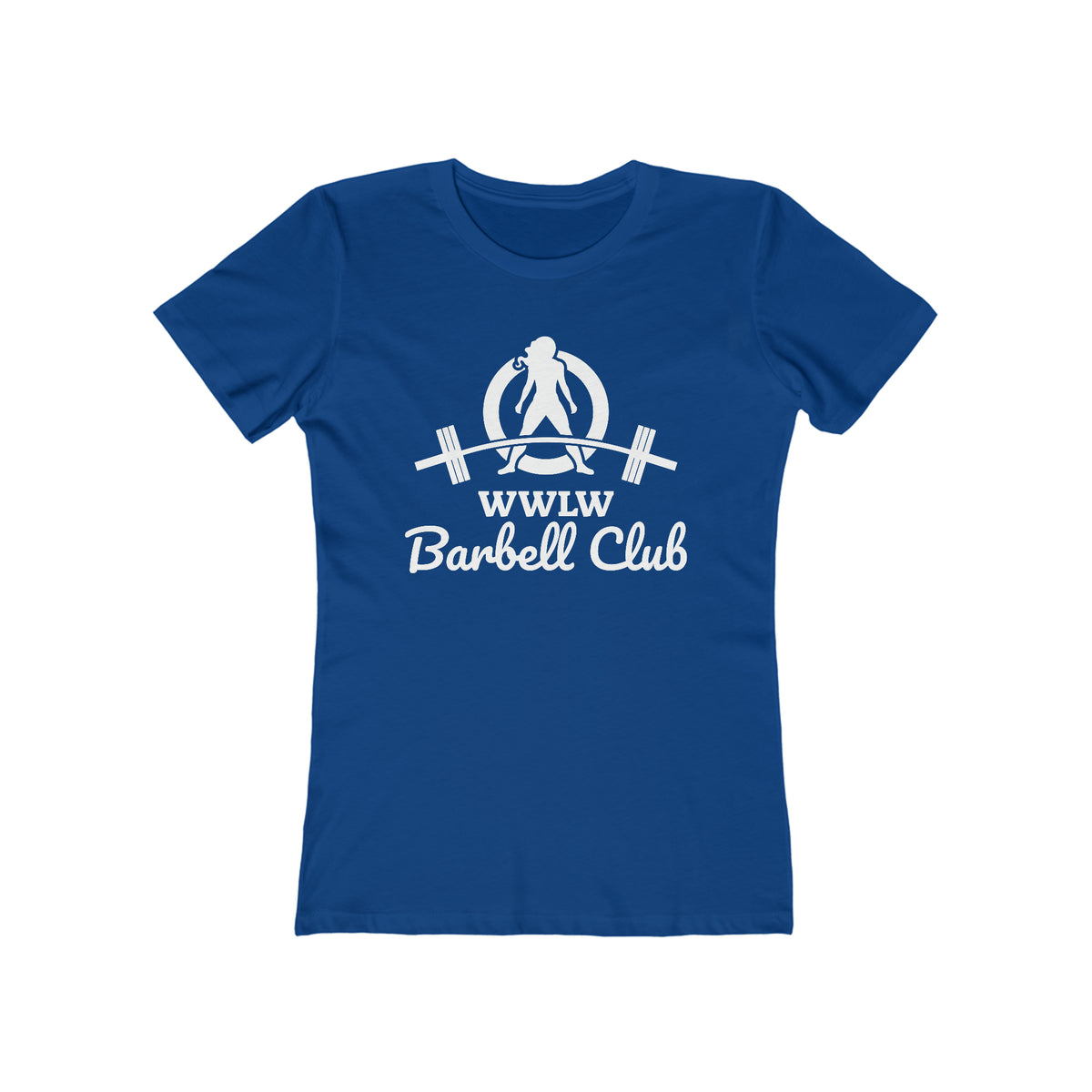 Barbell Club - Women's The Boyfriend Tee - White Logo