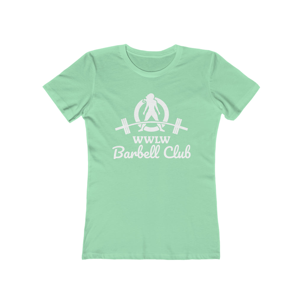 Barbell Club - Women's The Boyfriend Tee - White Logo