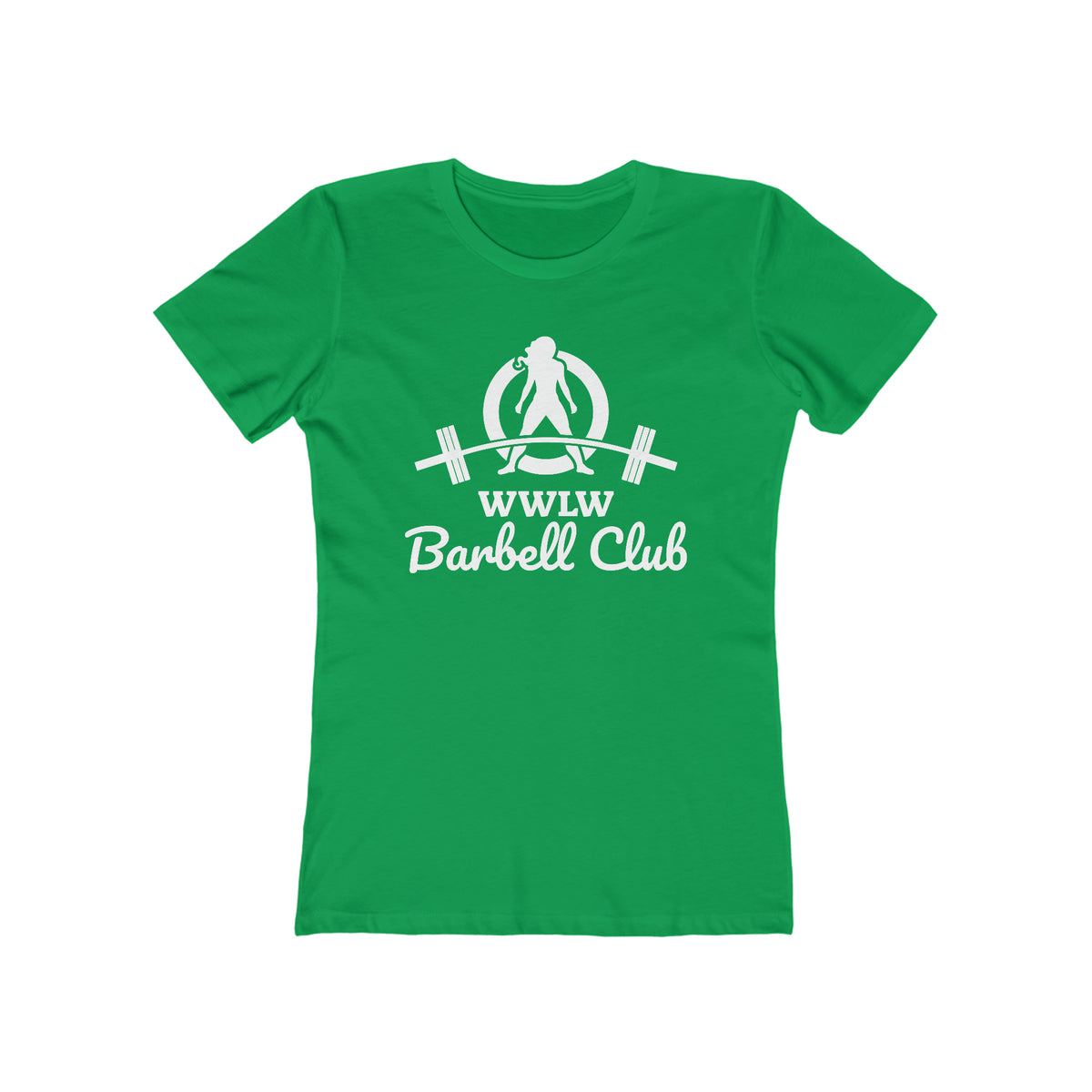 Barbell Club - Women's The Boyfriend Tee - White Logo
