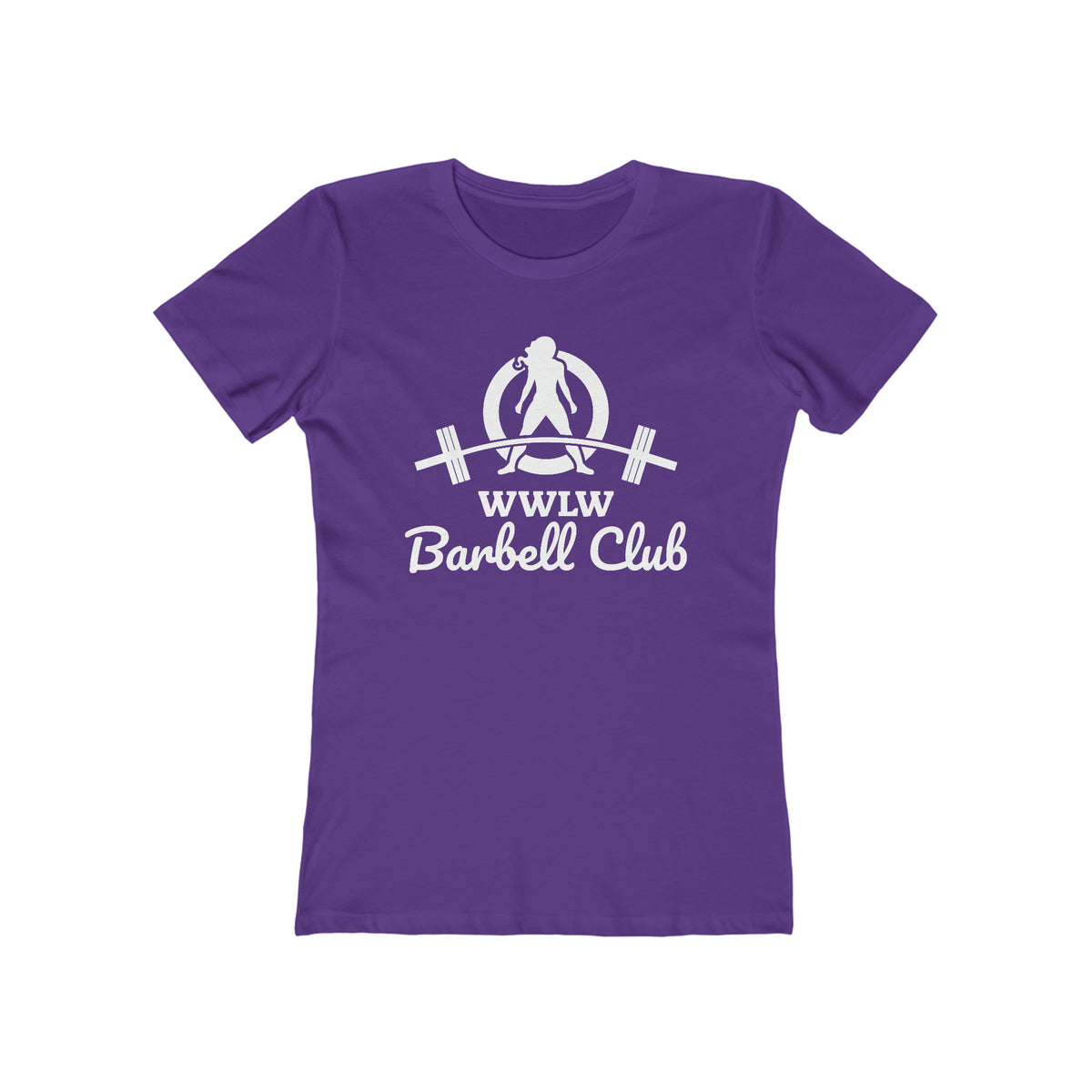 Barbell Club - Women's The Boyfriend Tee - White Logo
